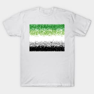 Aromantic Flag Painted Design T-Shirt